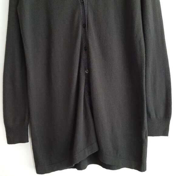 MARC AUREL \ V-Neck Button Down Fine Knit Long Cardigan Black Sz M | Eu 40 - Picture 4 of 13